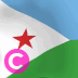 Dschibuti-Landesflagge, Elgato-Streamdeck und Loupedeck animierte GIF-Symbole als Hintergrundbild für die Tastenschaltfläche